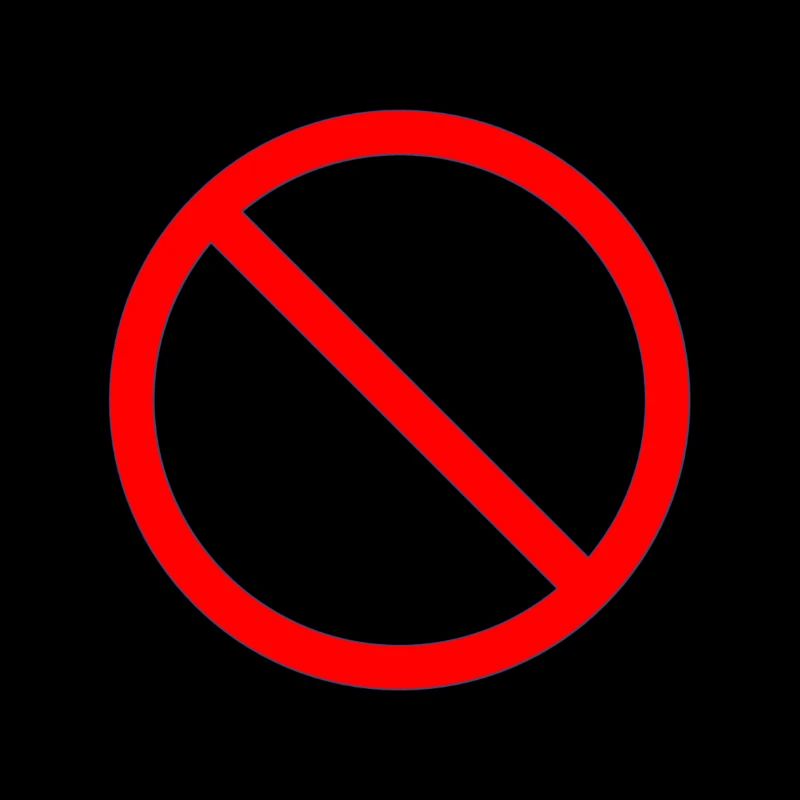 Panneau d'interdiction interdit