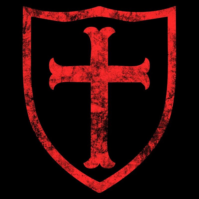 Knights Templar Cross Shield Templar Gift Deus