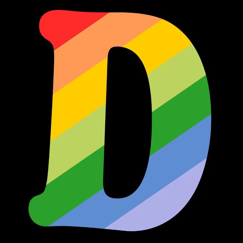 Letter D Rainbow