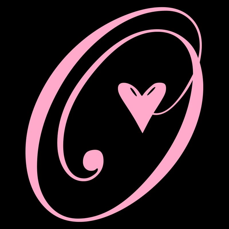 Monogram O Heart Vine