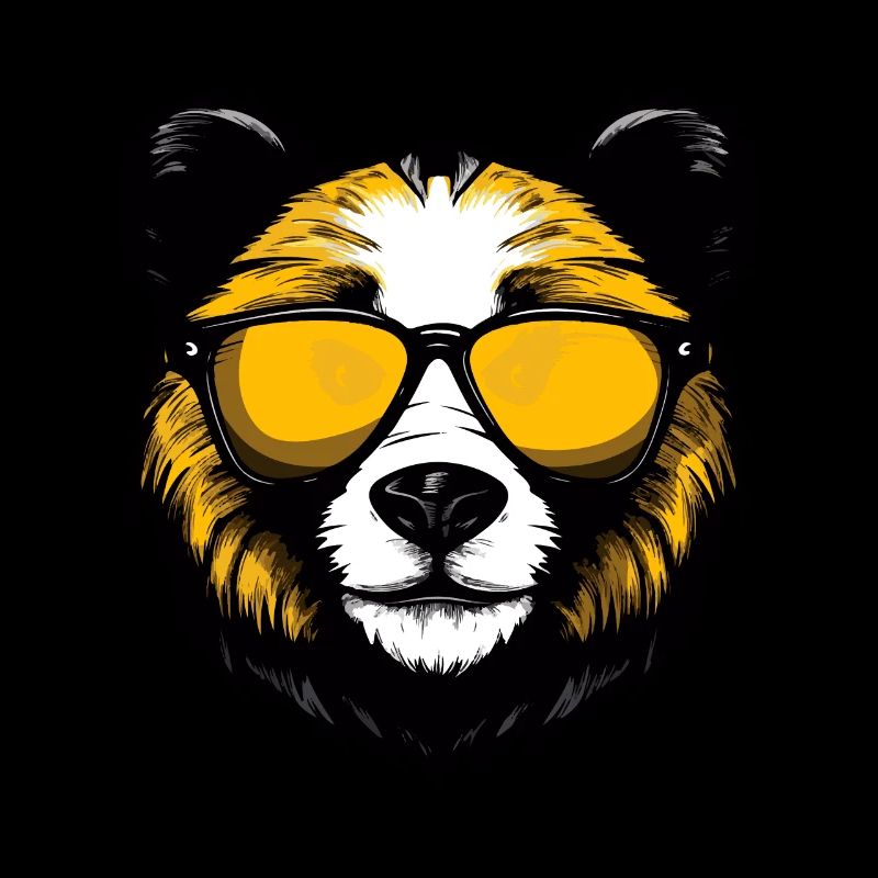 Panda Kopf Porträt Cool