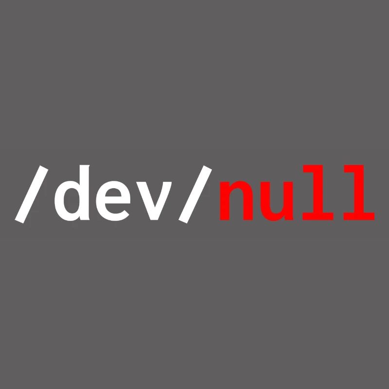 Dev null red web developer humor funny