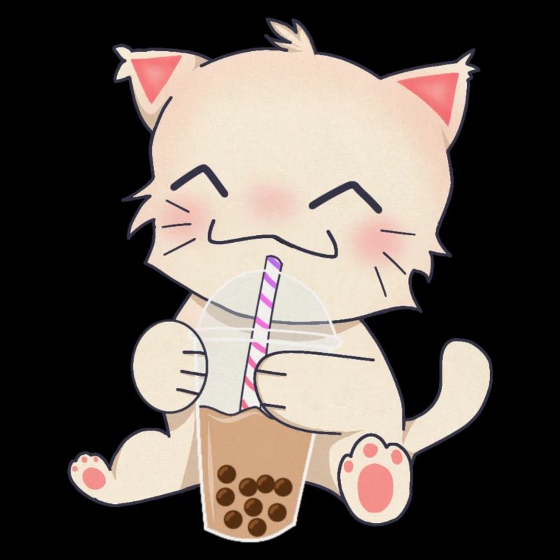 Cute Cat, Bubble tea Cat, Boba