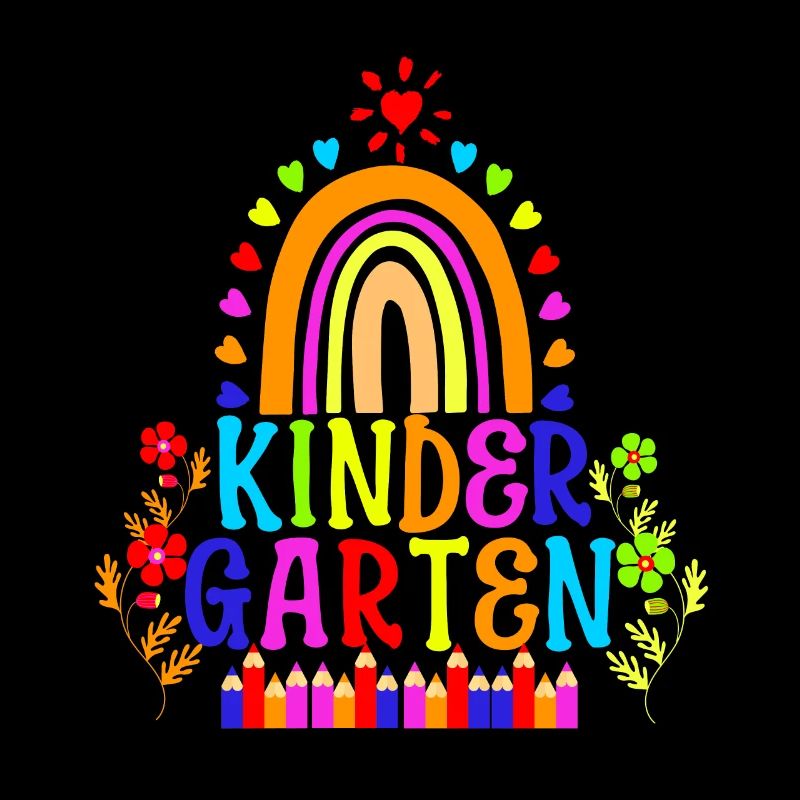Kindergärtnerin Geschenk Regenbogen Textgrafik