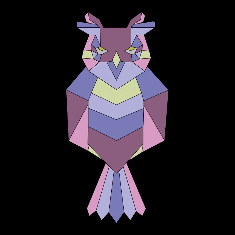 Colored geometric owl