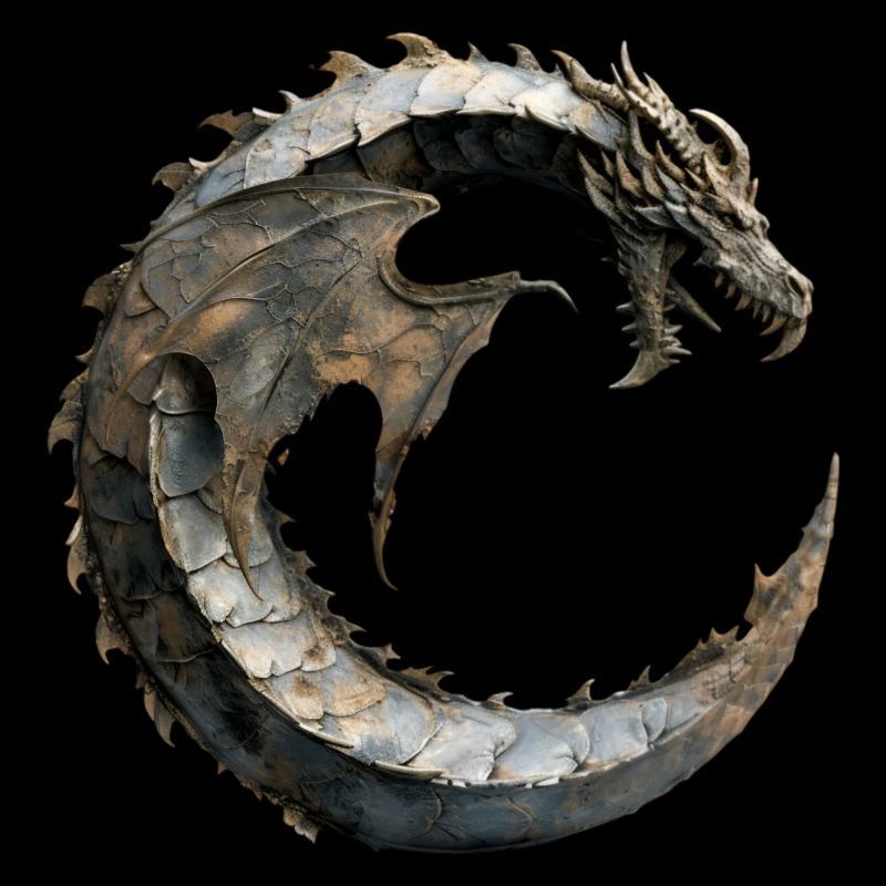 Letter "C" in dragon design.
