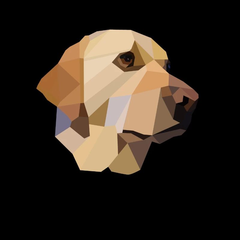 Yellow Labrador Hund Hunde Geschenk Polygon design