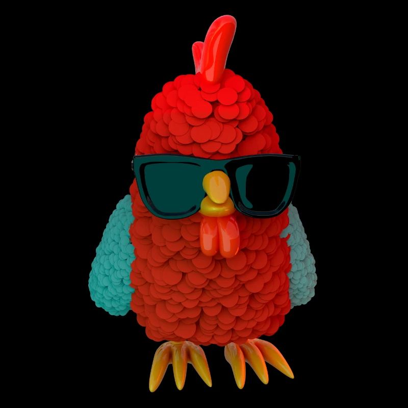 Kühles rotes Huhn stark