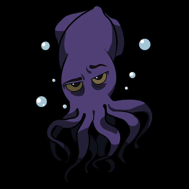 Cartoon Comic squid, Oktupus