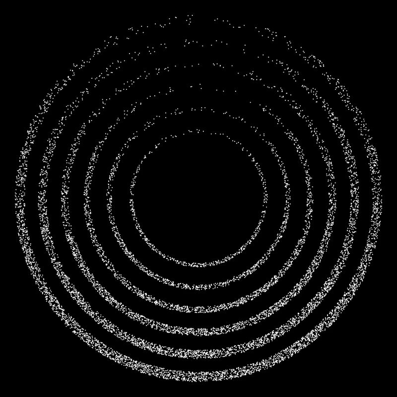 Dotted Circle - Fading White