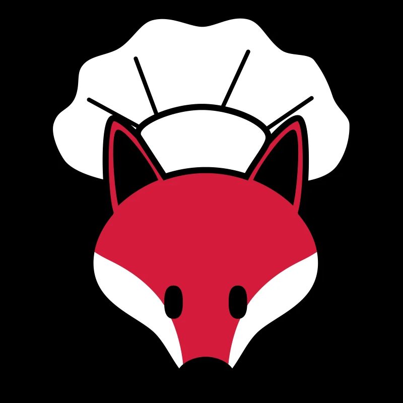 Fox as a chef with a chef's hat