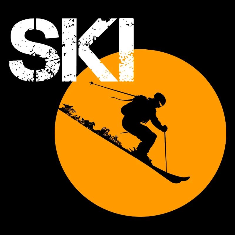Ski Design in gelb