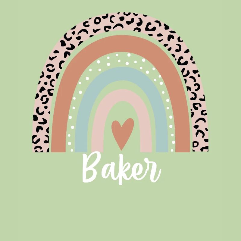 Baker Rainbow Leopard Funny Baker Appreciation