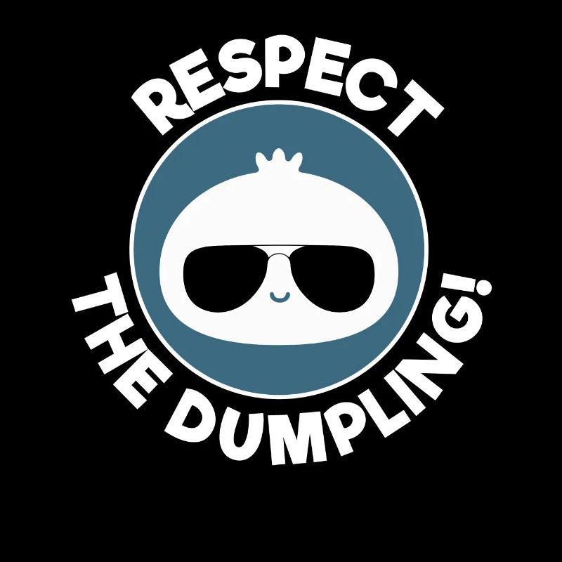 Respektiere Den Knödel Coole Dumpling Illustration