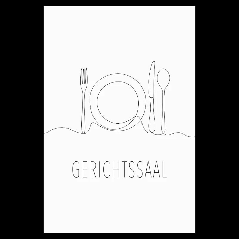 Gerichtssaal Wortspiel Minimalistisch