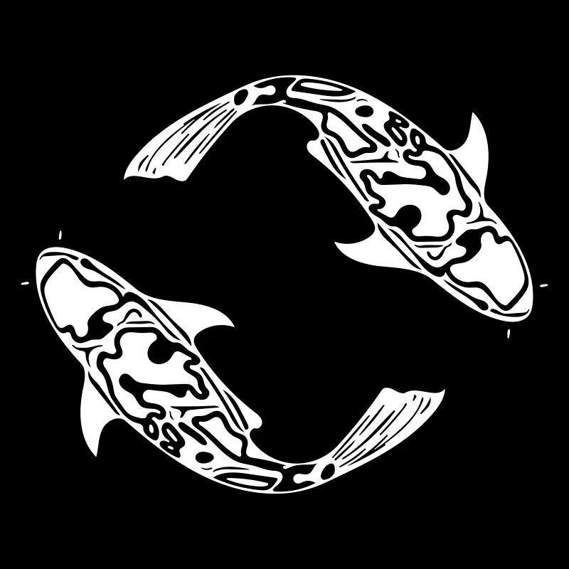 Two Koi Carp Fish Vector