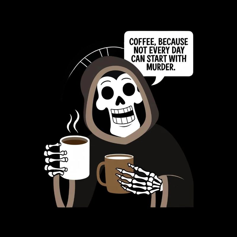 Kaffe, weil der Tag nicht immer mit Mord beginnen