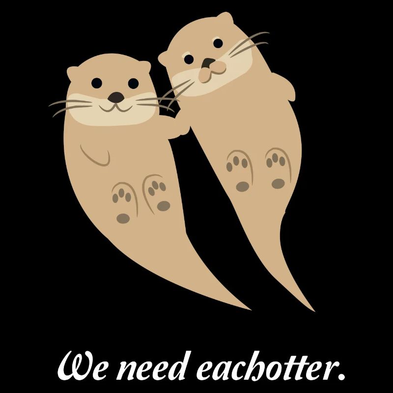 Liebe Otter Paar Geschenkidee Valentinstag