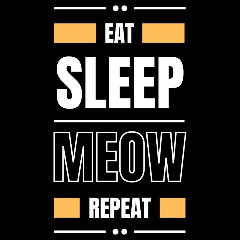 eat sleep meow cat repeat geschenk idee katze