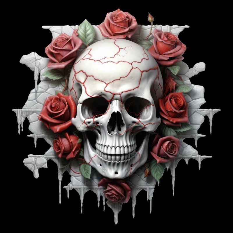 Gothic Blumenkunst Grafik Modedesign