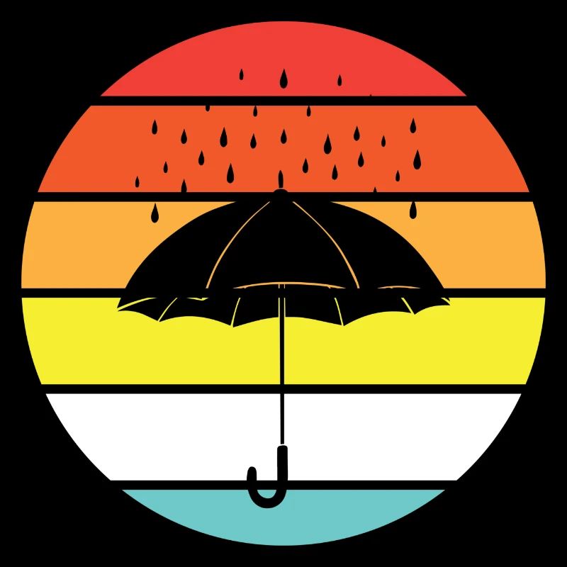 Parapluie - Gouttes de pluie, vintage - été