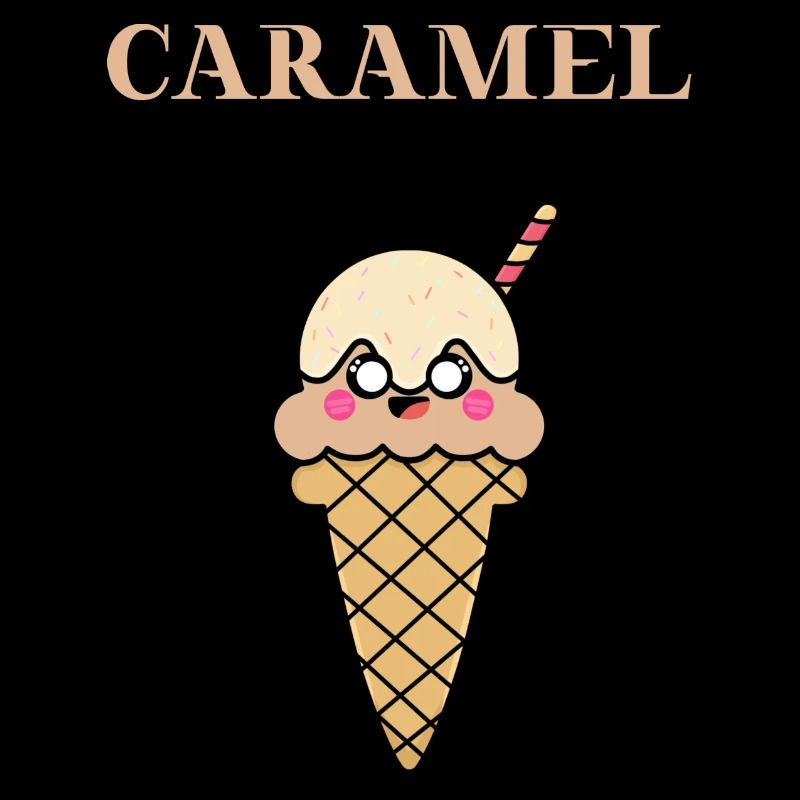 Caramel Caramel Crème Glacée Crème Glacée Idée cadeau Sucré