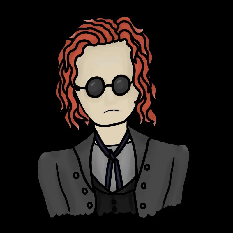 Figure with sunglasses from a book