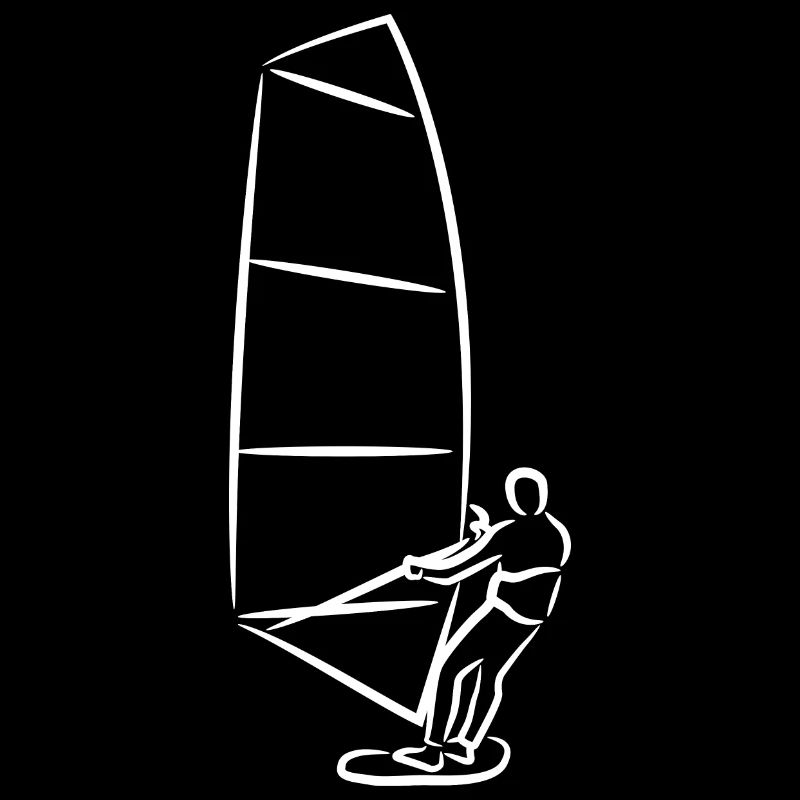 Funny windsurfer drawing