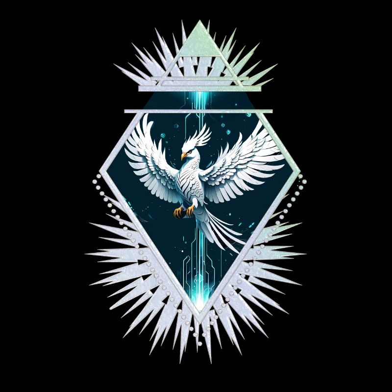 Vidunderlig hvid fantasy phoenix.