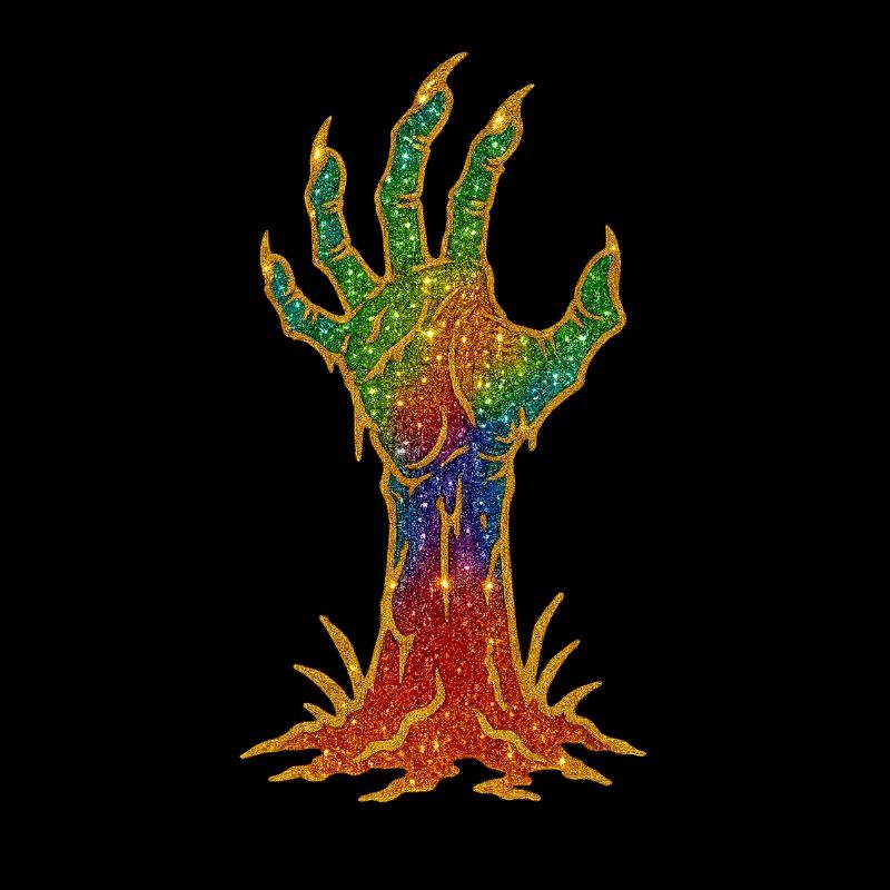 Rainbow Glitter Hand Awakening