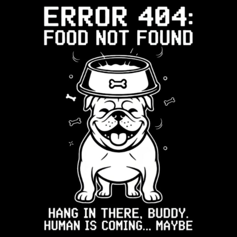 Error 404 Food not found Bulldog