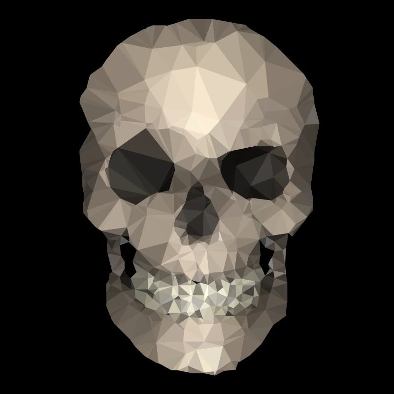 Crâne géométrique polygonal - Low Poly moderne