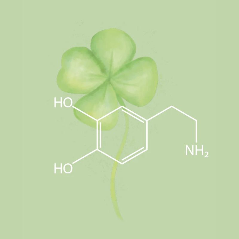 Formule structurante Dopamine avec trèfle