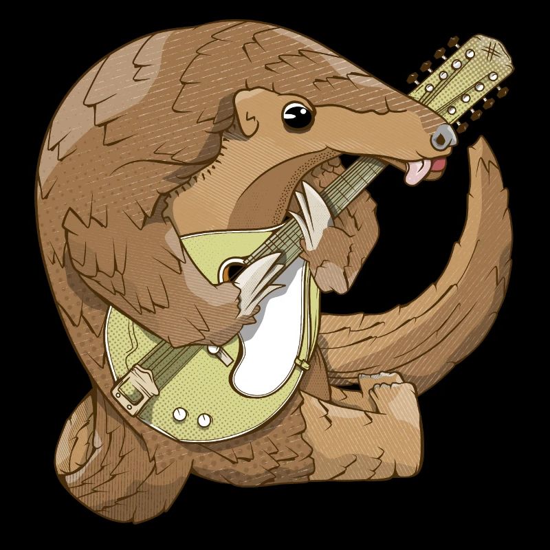 Pangolin avec une mandoline