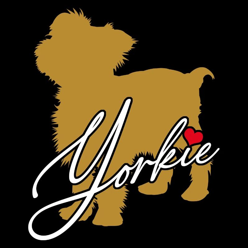 Yorkie Silhouette Yorkshire Terrier mit Herz
