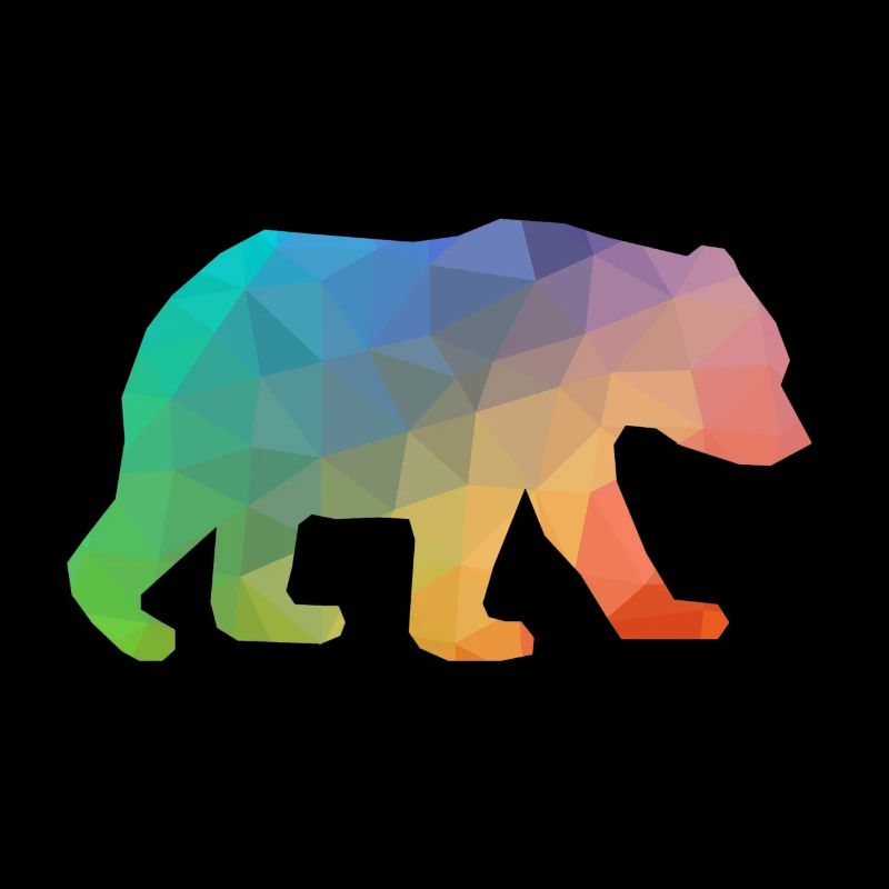Colorful triangle design bear