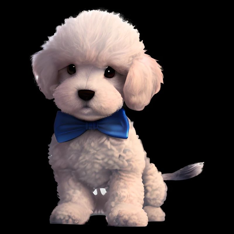 Propriétaire de chien Caniche avec nœud papillon Chiot de chien Chiot caniche