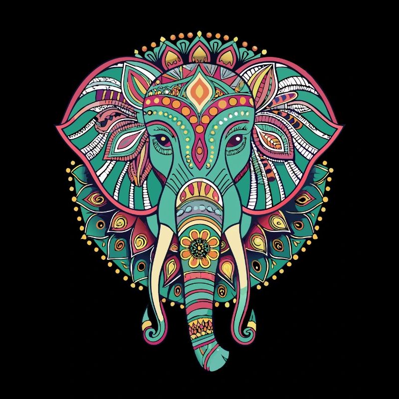 Elefant - Kunstvoll gestaltet