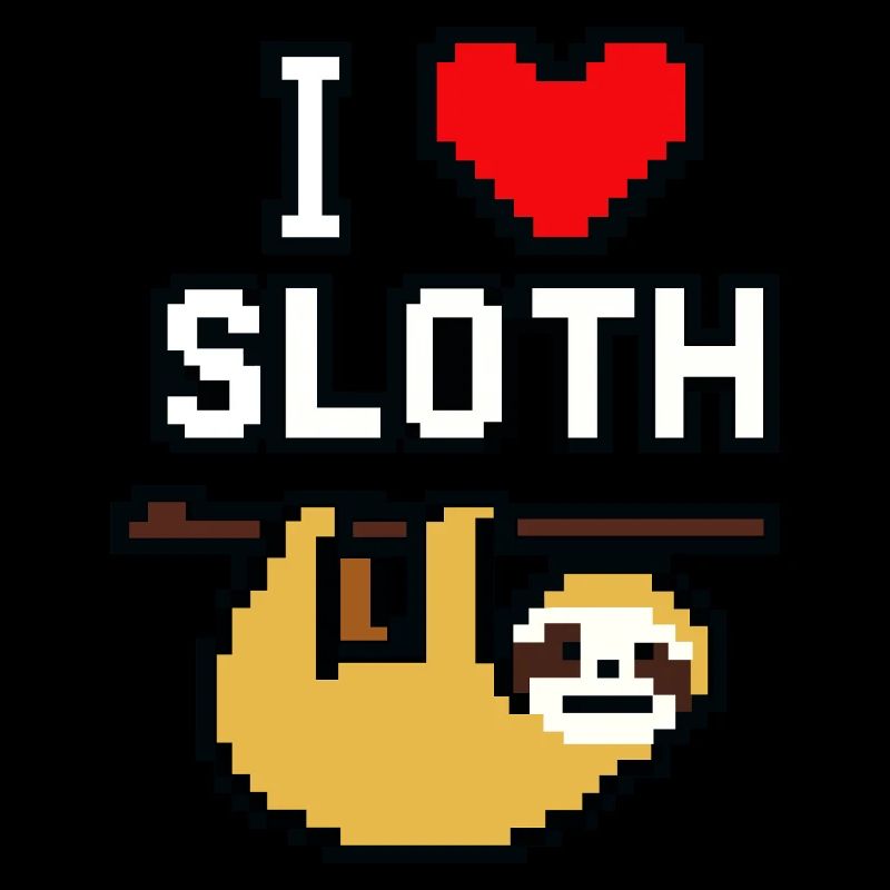 PixelArt I ❤️ Sloth