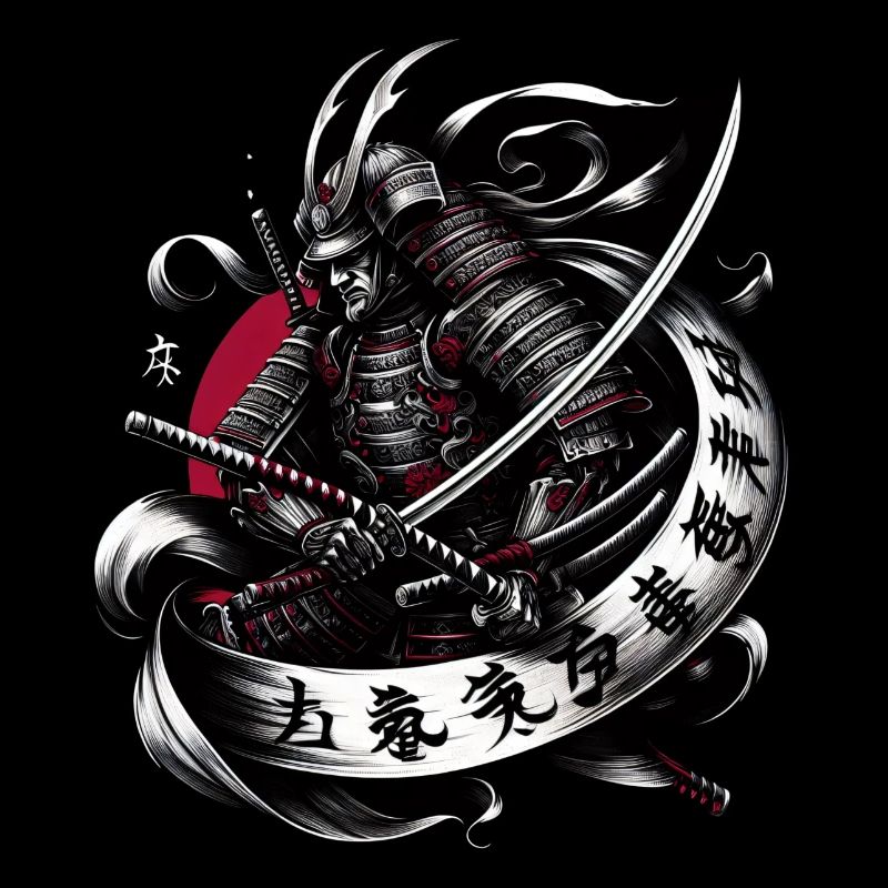 Kanji Japanese Samurai Warrior Design