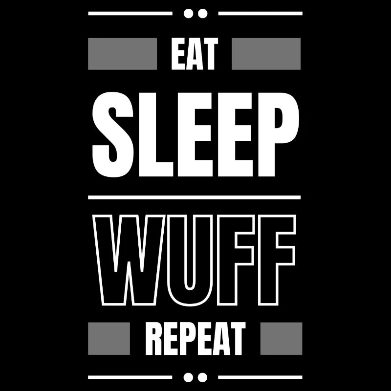 manger sommeil wuff chien répéter idée cadeau chien