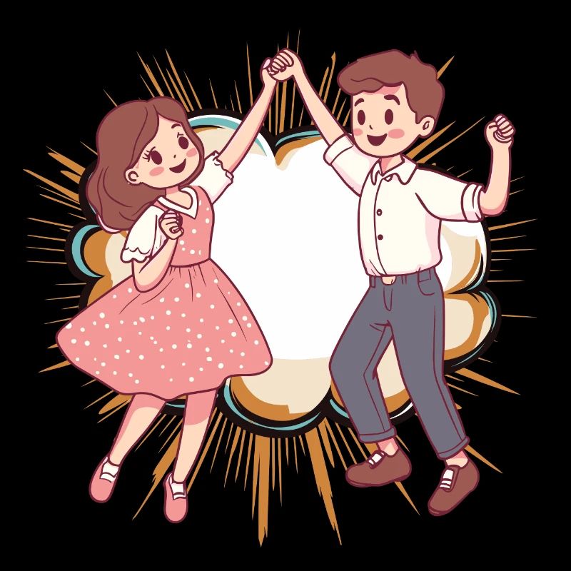 Dance Couple Foxtrot Dance School