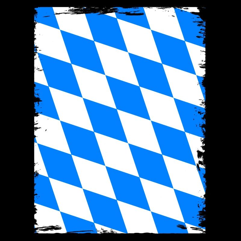 Drapeau de Bavière aspect usé drapeau bavarois Vintage