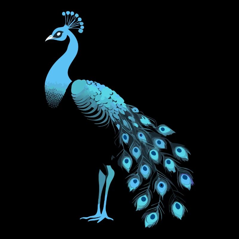 Blauer Vogel - Pfau
