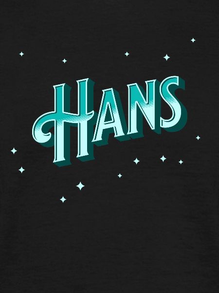 Hans' name personalized