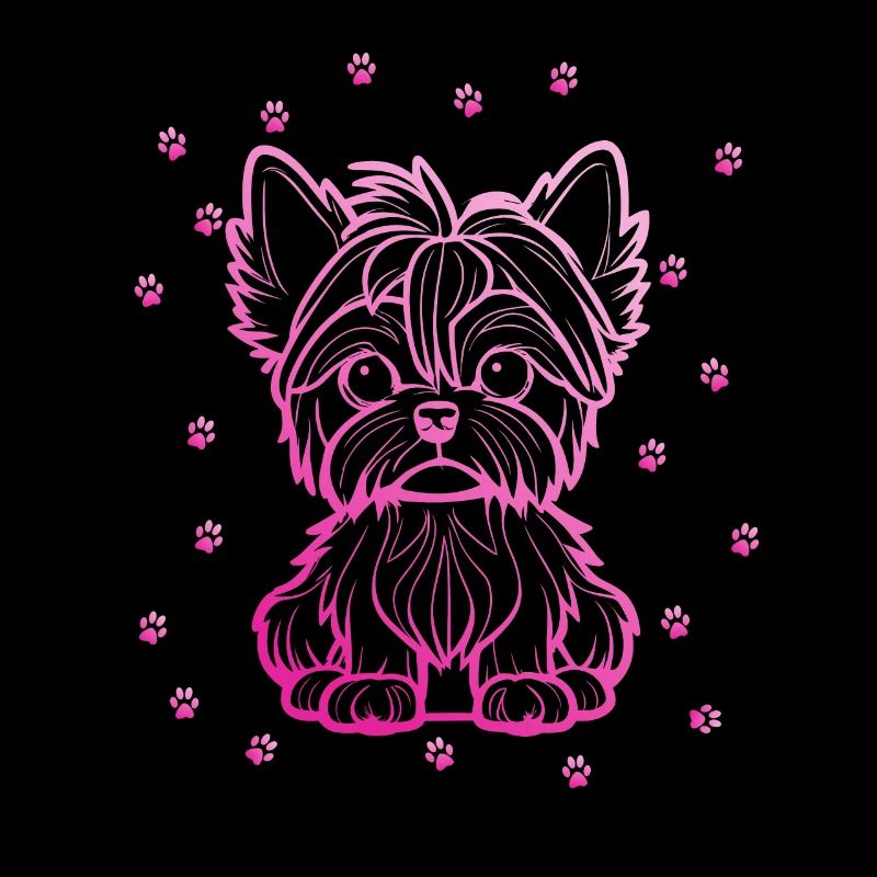 Yorkshire Terrier with small paws