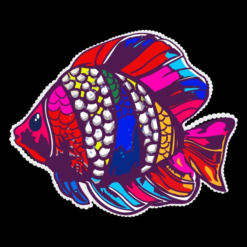Poisson coloré cadeau coloré