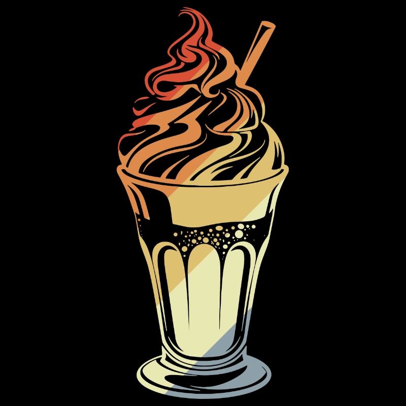 cream sundae retro style