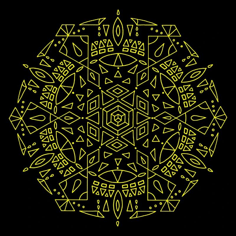 Caleidoscopio II giallo - Mandala fatto con Amore