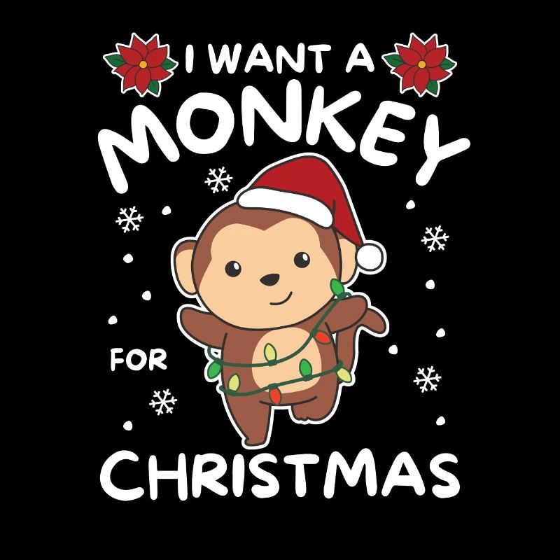 Ich will ein Affe zu Weihnachten süße Affen